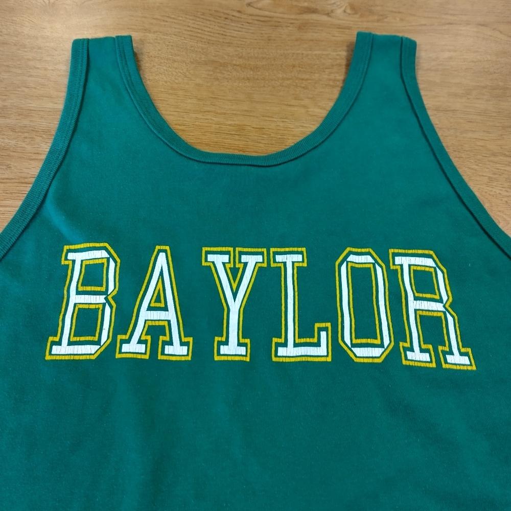 Vintage Men's Baylor University Kelly Green Tank Top Size XL Unisex